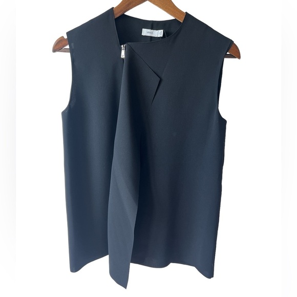 NWOT Vince Laser Cut Zip Collar Sleeveless Top - Picture 3 of 10